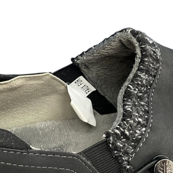 JSport Black Alice Slip-On Women's Faux Fur Never Use Shoes w/ Box Size 10 - Picture 6 of 10